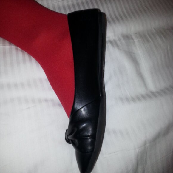 Size 7 Black Report Ballet Flats School Uniform Shoes Worn - Picture 14 of 14